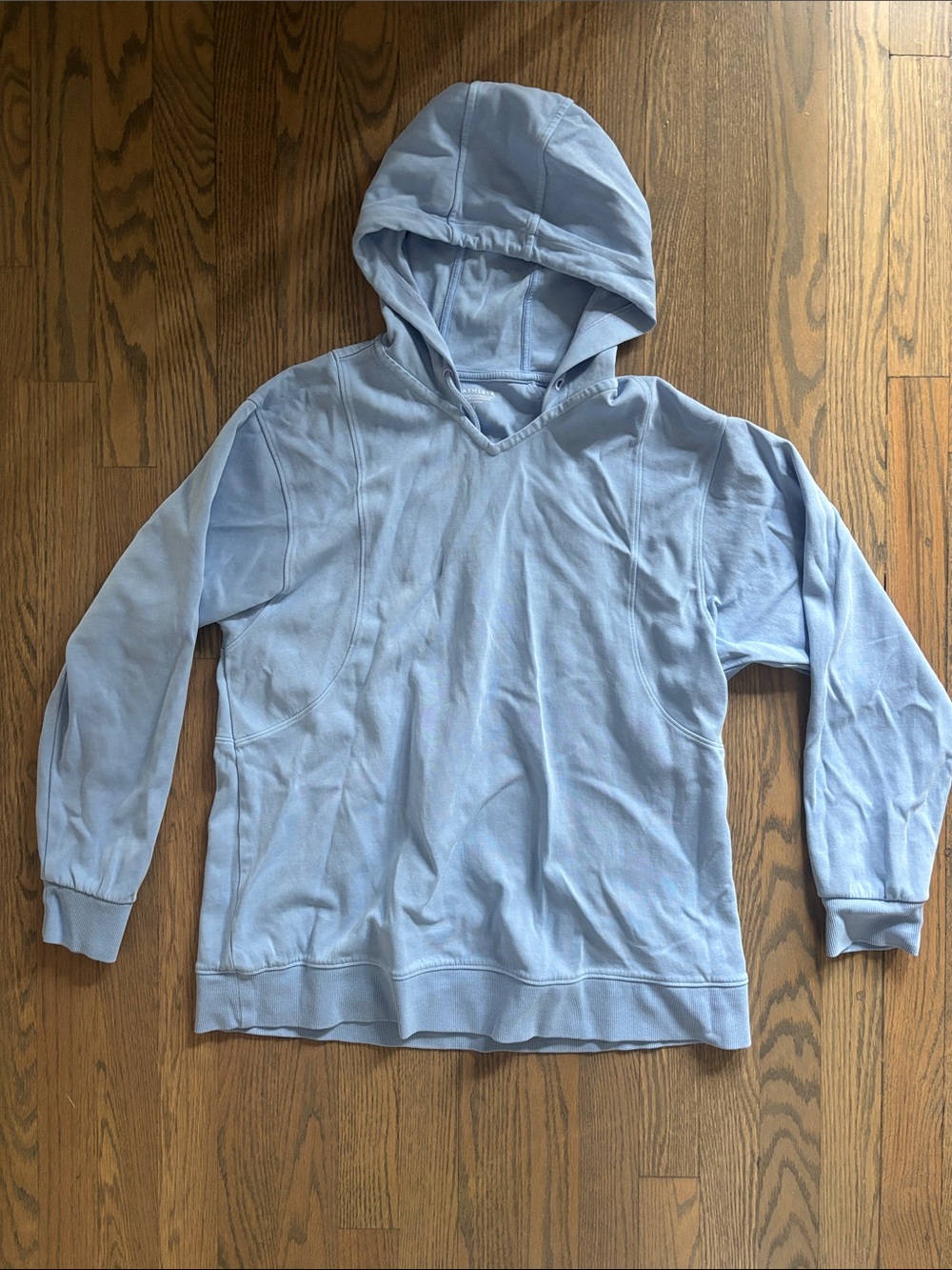 Athleta Light Blue Women's Hoodie Sweatshirt
